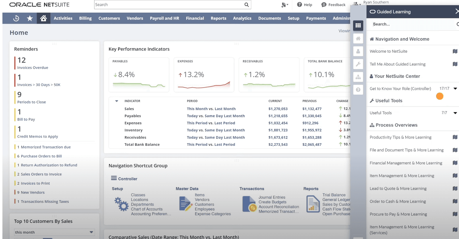 NetSuite Guided Learning